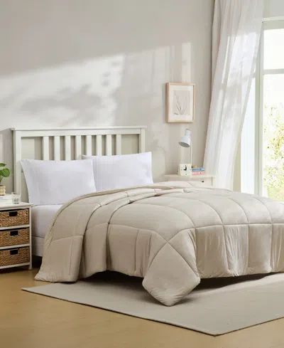 Swift Home Cooling Down Alternative Reversible Comforter Duvet Insert, Full/queen In Brown