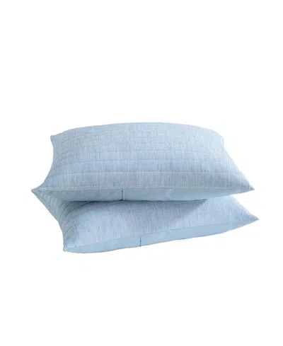 Swift Home Cooling Touch Down Alternative 2-piece King Shams Set, 20" X 36" In Blue