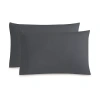 Swift Home Double Brushed Wrinkle Resistant Pillowcase In Gray