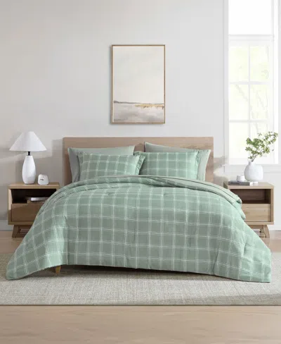 Swift Home Grid Plaid Reversible 5-pc. Comforter Set, Twin In Green