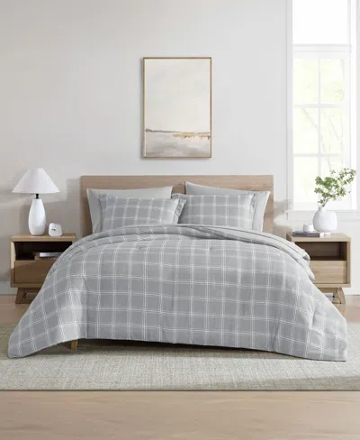 SWIFT HOME GRID PLAID REVERSIBLE 5-PC. COMFORTER SET, TWIN