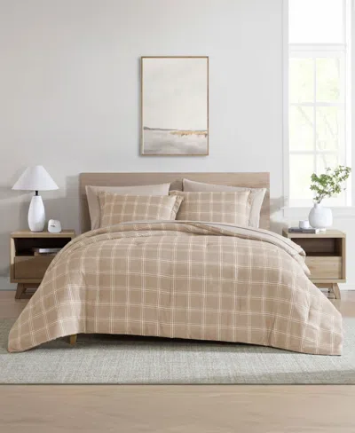 SWIFT HOME GRID PLAID REVERSIBLE 7-PC. COMFORTER SET, FULL