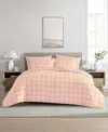 Swift Home Grid Plaid Reversible 7-pc. Comforter Set, Queen In Pink