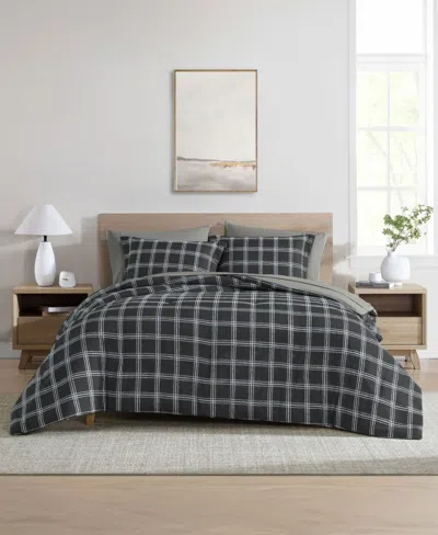 SWIFT HOME GRID PLAID REVERSIBLE 7-PC. COMFORTER SET, KING