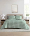 Swift Home Grid Plaid Reversible Comforter Set In Taupe