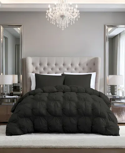 Swift Home Halston Puffer 3-piece Comforter Set, Full/queen In Black