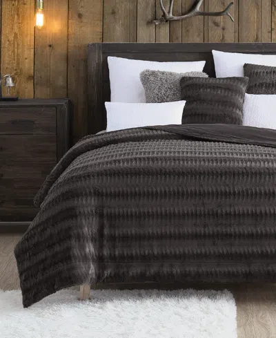 Swift Home Micro Mink Faux Fur Blanket, Full/queen In Brown