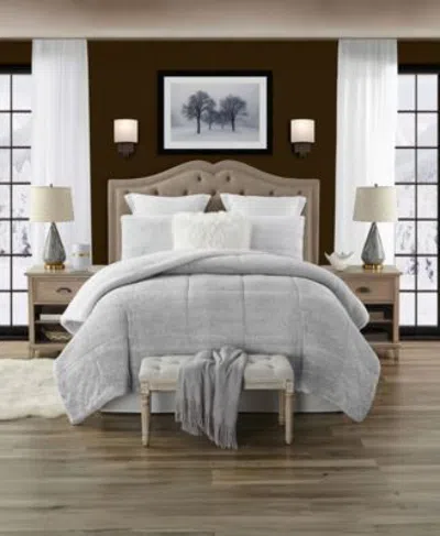 Swift Home Plush Faux Fur 3 Piece Comforter Sets In Green