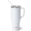 Swig Life Mega Mug Tumbler With Straw In White In White