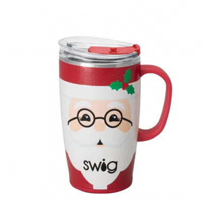 Swig Life Mr. Claus Travel Mug - 18oz In Red & White In Multi