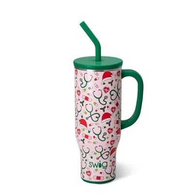 Swig Life Santa's Scrubs Mega Mug - 30oz In Pink & Red In Multi