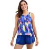 Swim 365 2-piece Blouson Swim Set In Multi