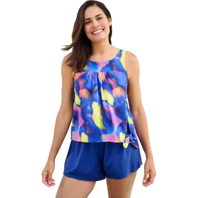 Swim 365 2-piece Blouson Swim Set In Multi