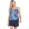 Swim 365 2-piece Blouson Swim Set In Multi