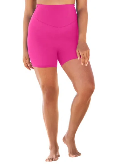 Swim 365 360° Powermesh Swim Boy Short With Tummy Control In Pink