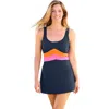 Swim 365 All-in-one Swimdress In Blue