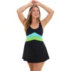 Swim 365 All-in-one Swimdress In Multi