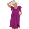 Swim 365 Box-pleat Cover Up In Purple