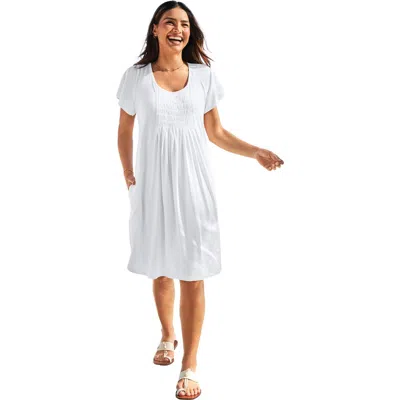 Swim 365 Box-pleat Cover Up In White