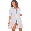 Swim 365 Button-front Swim Cover Up In White