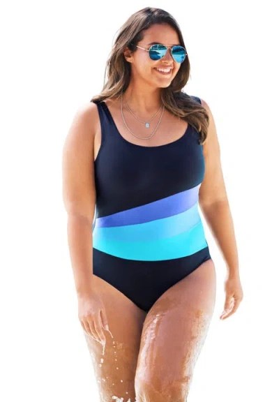 Swim 365 Colorblock One-piece In Multi
