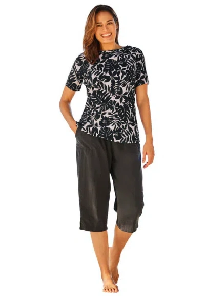 Swim 365 Cross-back Swim Tee In Black