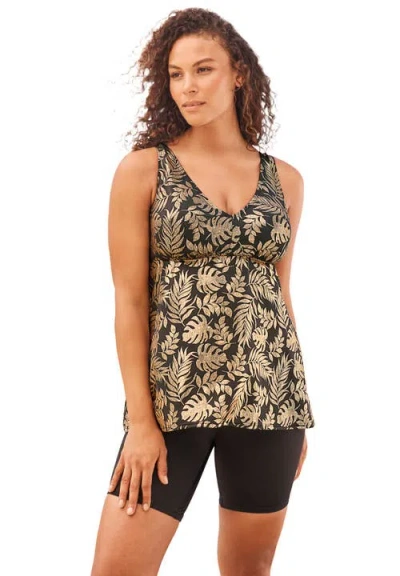 Swim 365 Flowy Tankini Top In Multi