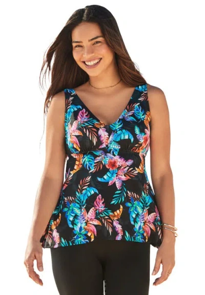Swim 365 Flowy Tankini Top In Multi