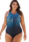 Swim 365 High-neck One Piece In Blue