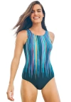 Swim 365 High-neck One Piece In Blue