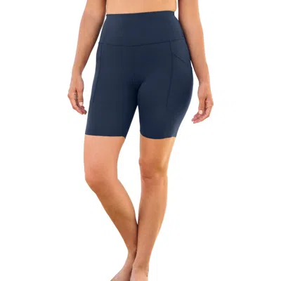 Swim 365 High-waist No-slip Swim Bike Short In Blue