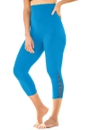 Swim 365 High-waisted Swim Capri With Lattice Detail In Blue