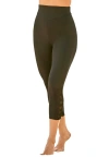 Swim 365 High-waisted Swim Capri With Lattice Detail In Green