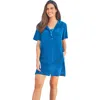 Swim 365 Hooded Terry Swim Cover Up In Blue