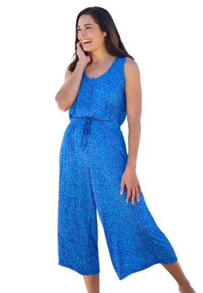 Swim 365 Jumpsuit Cover-up In Blue