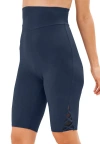 Swim 365 Lattice-detailed High-waist Bike Short In Blue