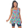 Swim 365 Longer-length Tankini Top In Blue