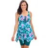 Swim 365 Longer-length Tankini Top In Blue
