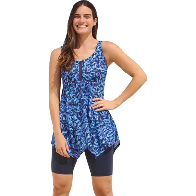 Swim 365 Longer-length Tankini Top In Blue