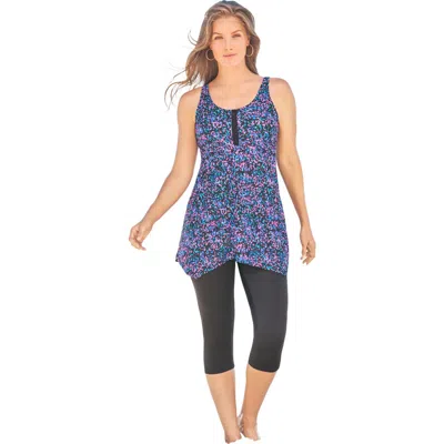 Swim 365 Longer-length Tankini Top In Multi