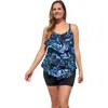 Swim 365 Longer-length Tiered-ruffle Tankini Top In Black