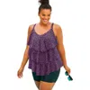 Swim 365 Longer-length Tiered-ruffle Tankini Top In Pink