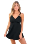 Swim 365 Loop Strap Two-piece Swim Dress In Black
