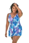 Swim 365 Loop Strap Two-piece Swim Dress In Blue