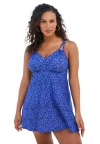 Swim 365 Loop Strap Two-piece Swim Dress In Blue