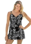 Swim 365 Loop Strap Two-piece Swim Dress In Brown