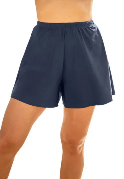 Swim 365 Loose Swim Short With Built-in Tummy Control Brief In Blue