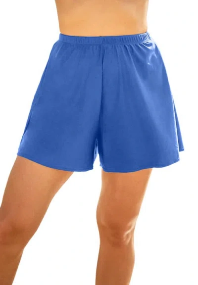 Swim 365 Loose Swim Short With Built-in Tummy Control Brief In Blue