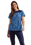 Swim 365 Mesh Yoke Swim Tee In Multi