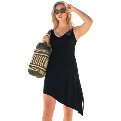 Swim 365 Multi-way Convertible Swim Dress In Black